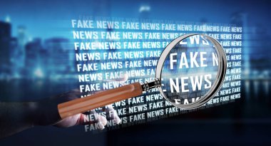 Sahte haber bilgi 3d render keşfetmek işkadını