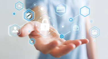 Bir siber saldırı 3d render engellemek için antivirus istimal iş adamı