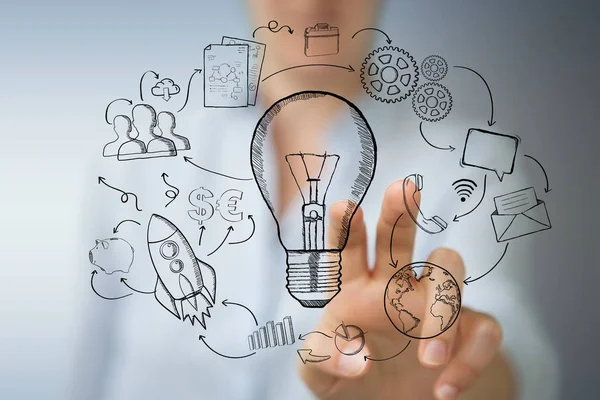 Çok dokunaklı ve kroki ampul tutan bir işkadını