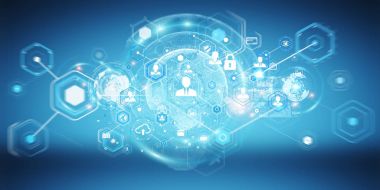 Sosyal ağ arabirimi 3d render