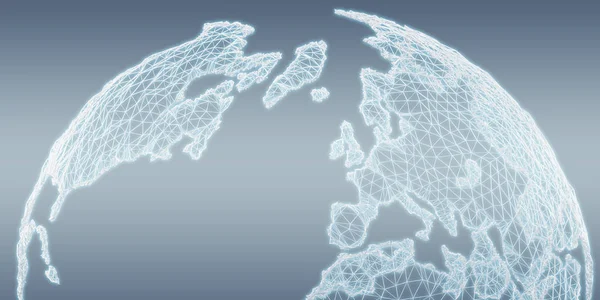 Erde-Netzwerk-Schnittstelle 3D-Rendering — Stockfoto