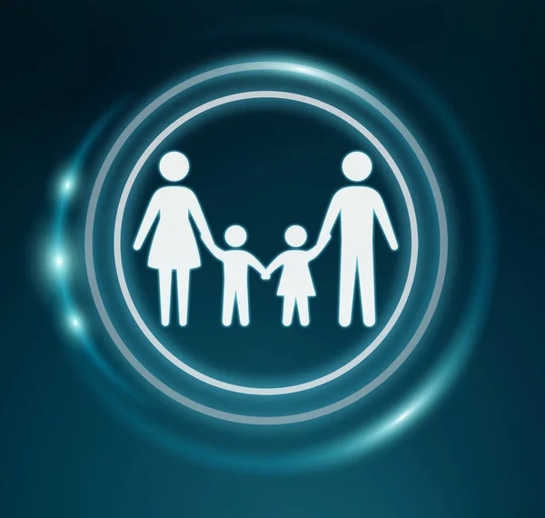 3D rendering family icon — Stock Photo, Image