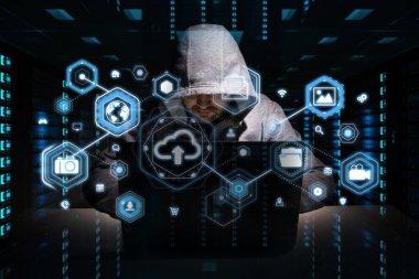 Bir bilgisayar ile kişisel verileri bilgilere erişim hacker 3d