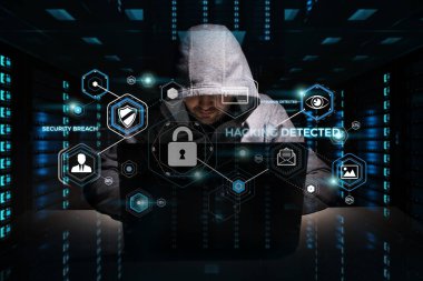 Bir bilgisayar ile kişisel verileri bilgilere erişim hacker 3d