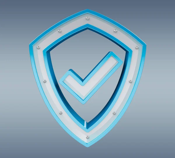Moderno escudo de datos digital antivirus 3D renderizado —  Fotos de Stock