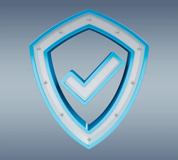 Moderne digitale gegevens schild antivirus 3D-rendering — Stockfoto