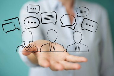 Holding ve tartışma simgeleri kroki dokunmadan işkadını