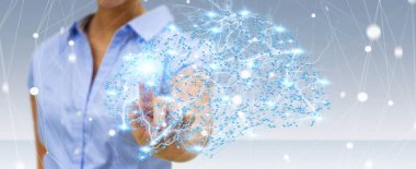 Dijital röntgen insan beyni ile parmağına dokunmak işkadını