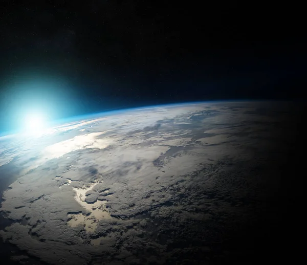 Planeta Tierra en el espacio Elementos de representación 3D de esta imagen furnis — Foto de Stock