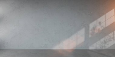 Beton duvar iç 3d render