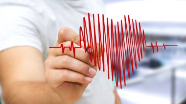 Bir kalp çizim işadamı kroki yendi