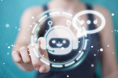 Sohbet etmek ile uygulama 3d render sohbet işkadını