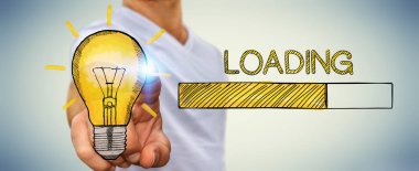 Holding ve yükleme kroki dokunmadan işadamı