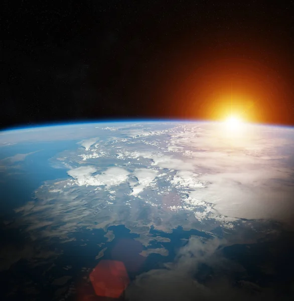 Planet Earth görünümü 3d işleme öğeleri bir şekilde döşenmiş bu görüntünün 