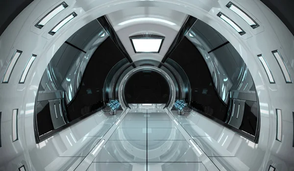 Uzay gemisi parlak iç 3d render