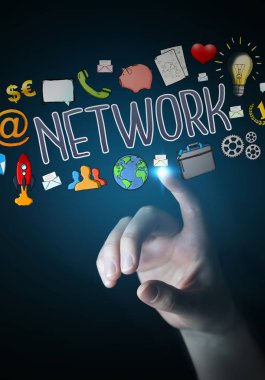 İşkadını modern el yazması ağ metin kullanma