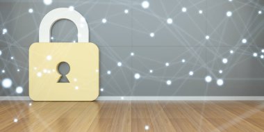 Cadena simgeler iç bağlantıları 3d render ile