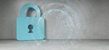 Cadena simgeler iç bağlantıları 3d render ile