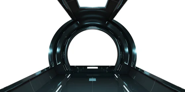 Spaceship dark interior 3D rendering — Stock Photo, Image