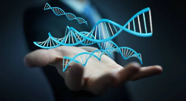 현대 Dna 구조 3d 렌더링을 사용 하 여 하는 사업 — 스톡 사진