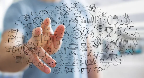 El yazması proje sunumu onun Fi dokunmadan işadamı