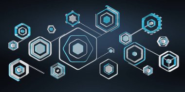 Virüsten koruma dijital mavi arabirimi 3d render