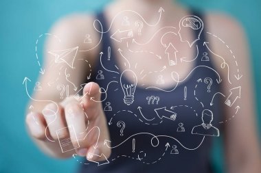 Çok dokunaklı ve kroki ampul tutan bir işkadını