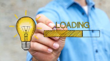 İşadamı çizim yükleme kroki