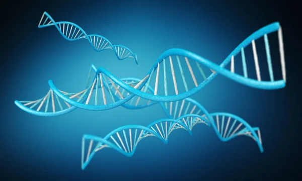 Moderna estrutura de DNA renderização 3D — Fotografia de Stock