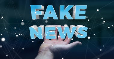 Sahte haber bilgi 3d render keşfetmek işkadını