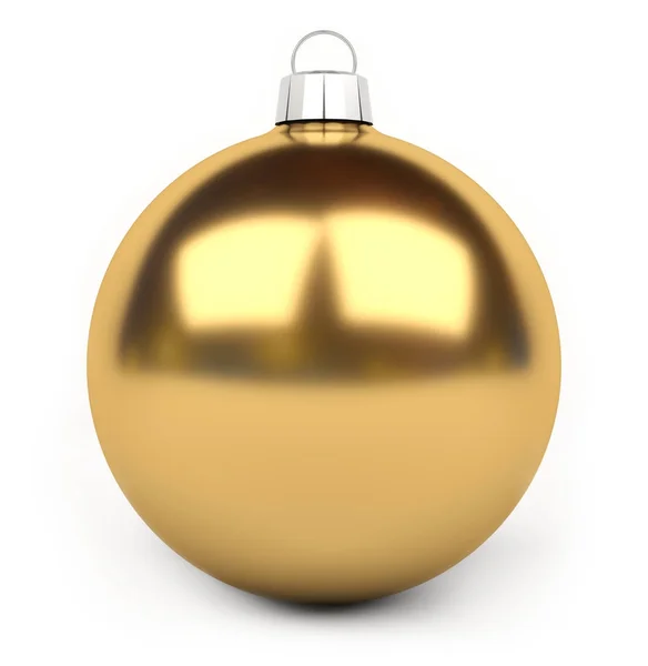 Arany karácsonyi csecsebecse 3d-leképezés — Stock Fotó