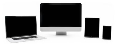 Modern dijital gümüş teknik cihaz 3d render