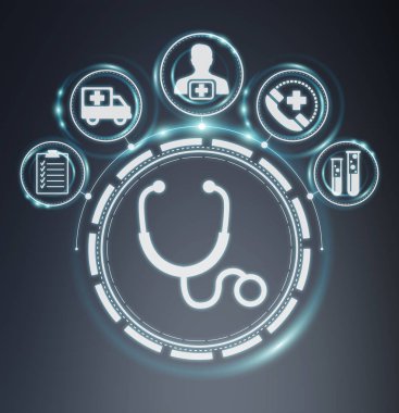 Sağlık modern arayüz 3d render