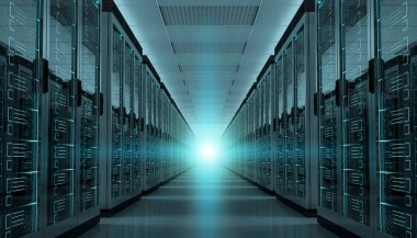 Sunucu Oda veri iç 3d işleme merkezi