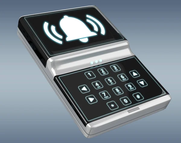 Home Alarm Sicherheitsgerät 3D-Rendering — Stockfoto