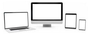 Modern dijital gümüş teknik cihaz 3d render