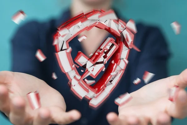 Geschäftsfrau vor Sicherheitspause — Stockfoto