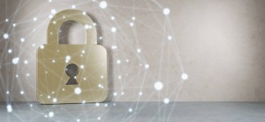 Cadena simgeler iç bağlantıları 3d render ile