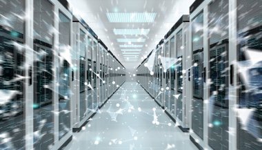 Sunucu odası Merkezi Cyber veriler 3B oluşturmayı alışverişi