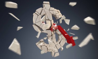 Dolar Döviz Alım 3d render patlayan