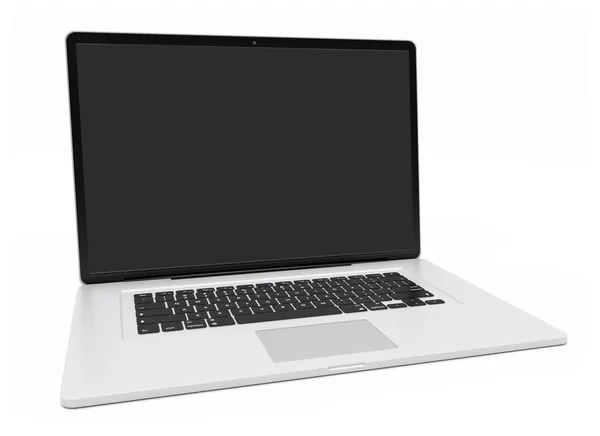 Modernes silbernes Laptop 3D-Rendering — Stockfoto