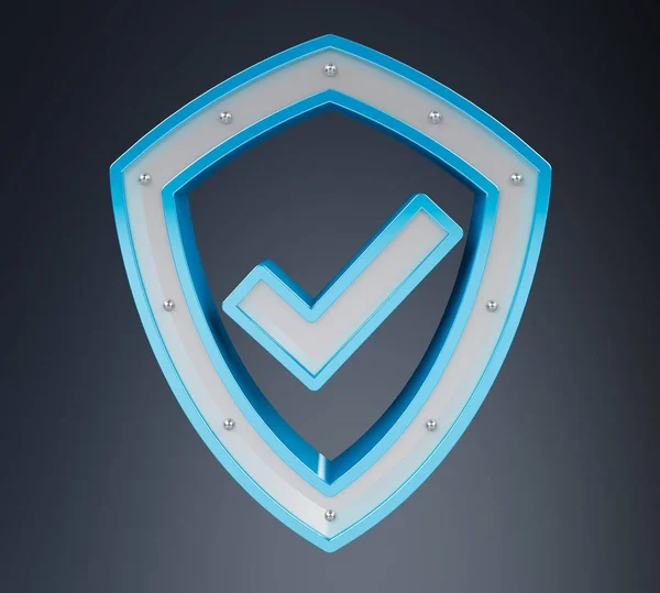 Protection de données numérique moderne antivirus rendu 3D — Photo