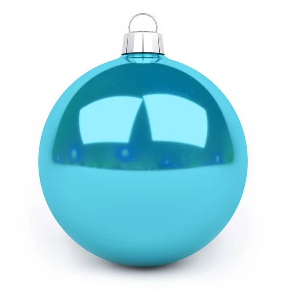 Blue christmas bauble 3D-rendering — Stockfoto