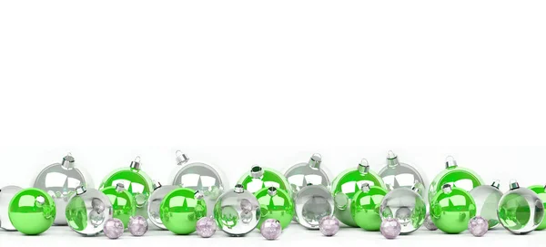 Зелені та білі різдвяні вафлі вишиті 3D рендерингом — стокове фото