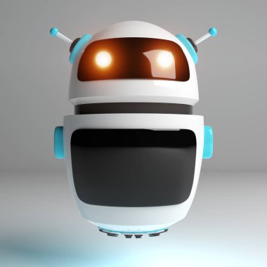 Fütüristik dijital sohbet etmek 3d render