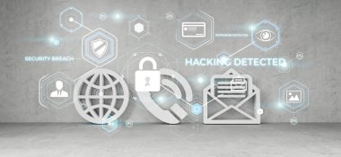 Kavram 3d render kesmek simgeler başvurun