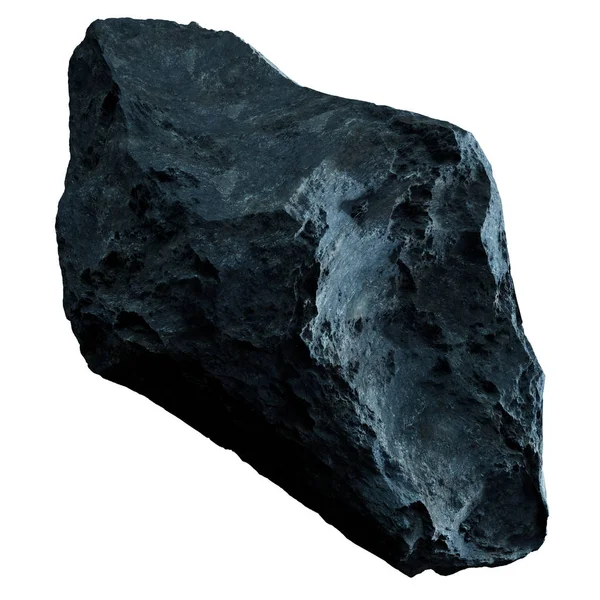 Donkere rock asteroïde geïsoleerde 3D-rendering — Stockfoto