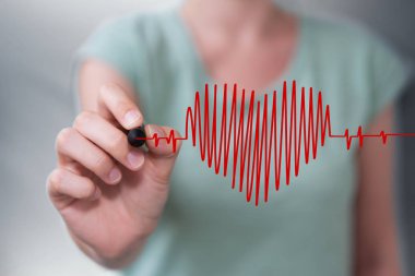 Bir kalp çizim işkadını kroki yendi