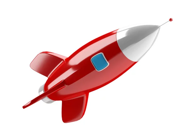 Modern dijital roket 3d render izole — Stok fotoğraf