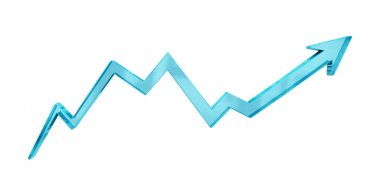 Dijital modern mavi ok 3d render